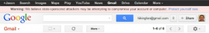 Gmail Warning