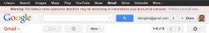 Gmail Warning