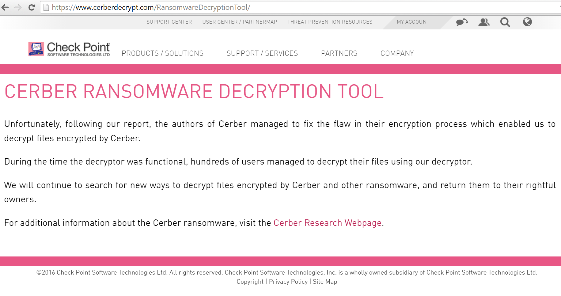 Cerber decryptor