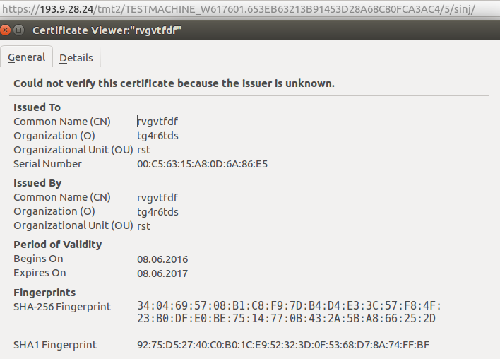 Virus Certificate